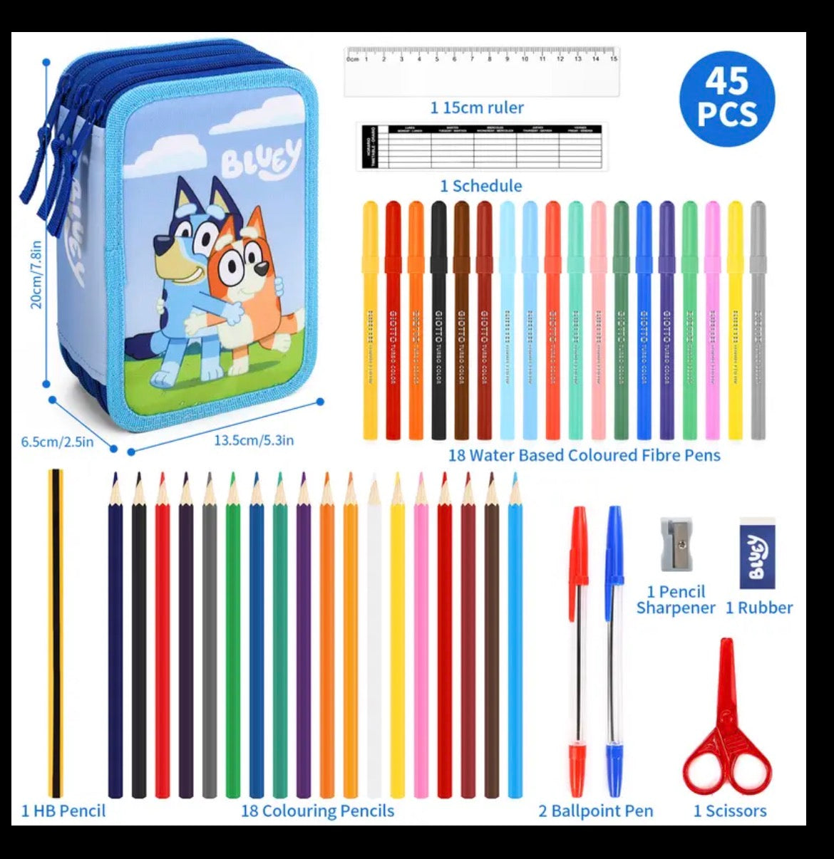 Blue Dog Pencil Case