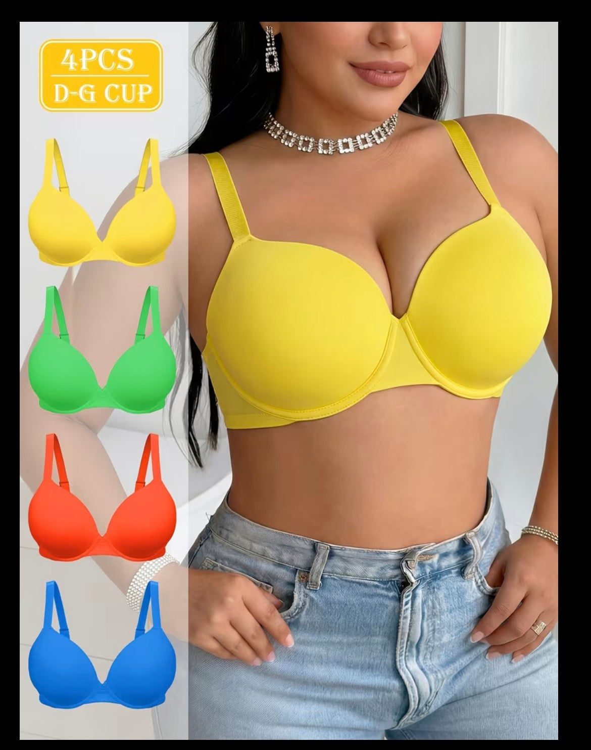 4PC Plus Size Bras