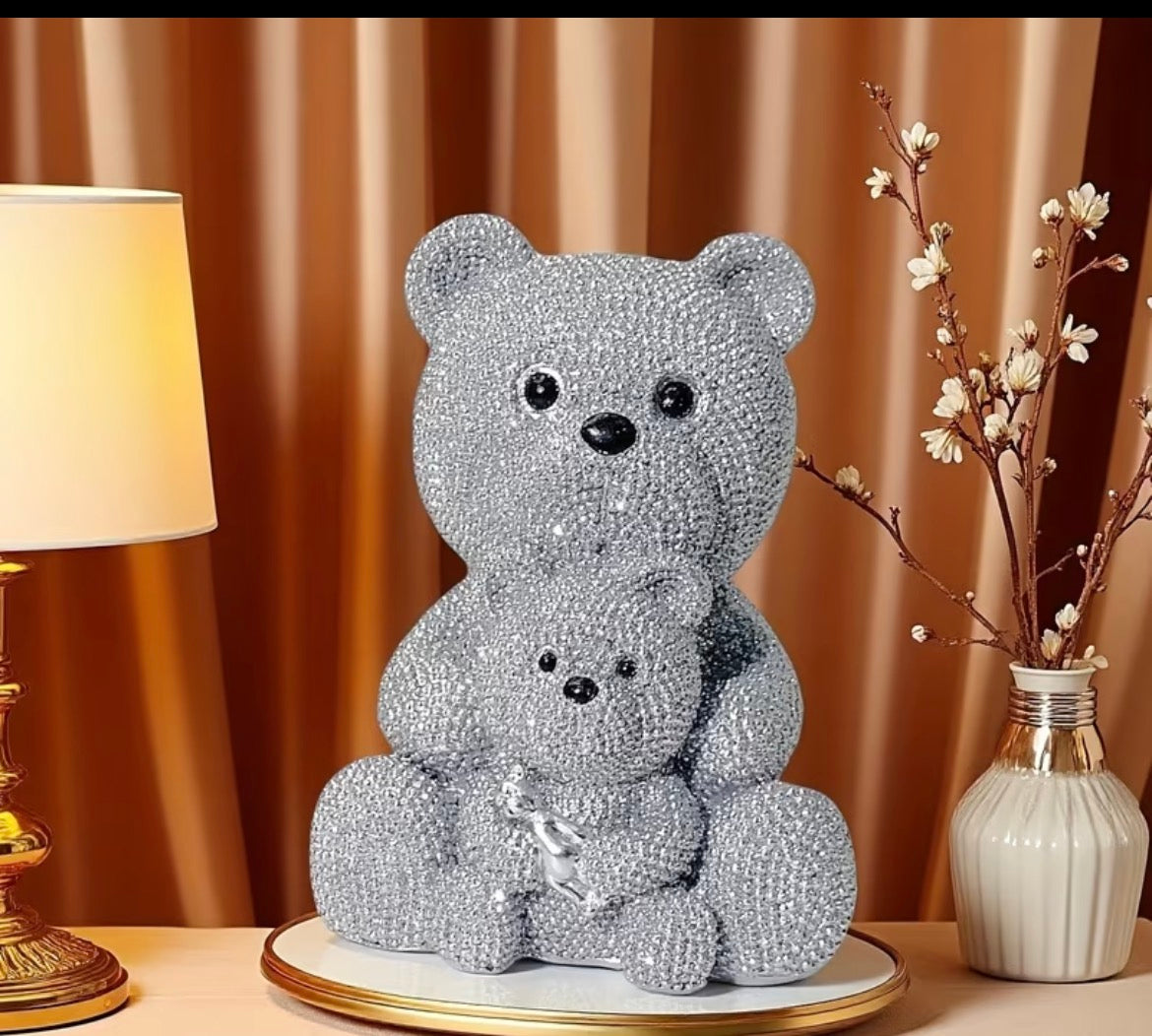 Crushed Dimond Bear ornament