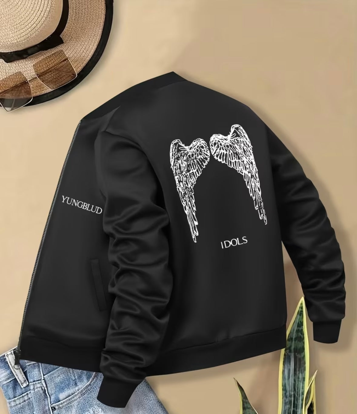 Trendy & unique style jacket featuring white wings