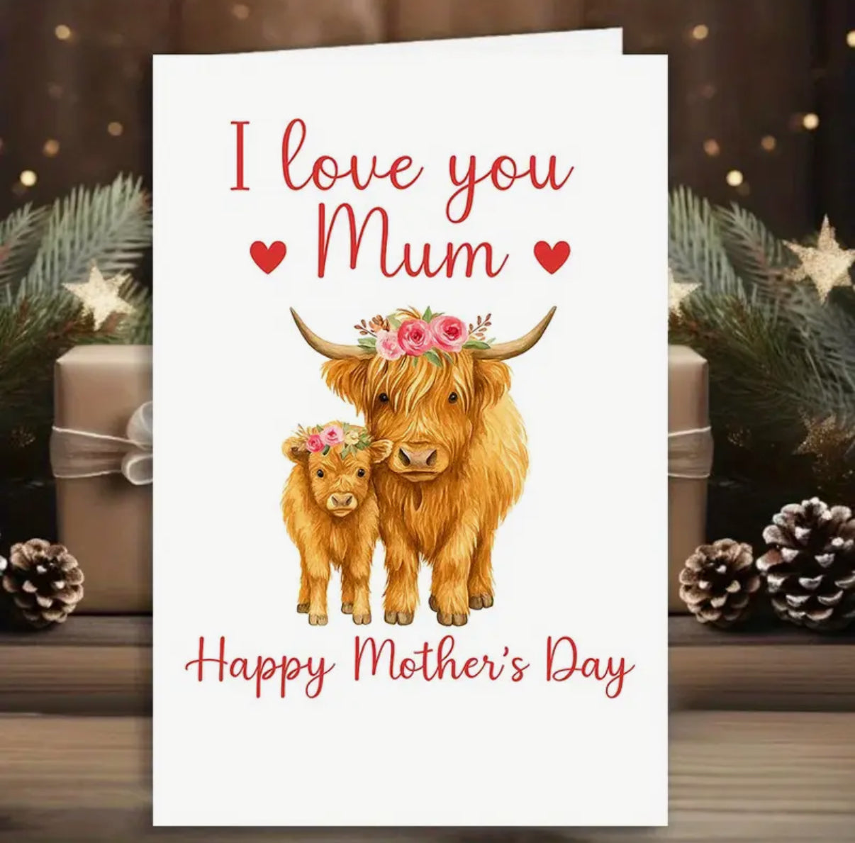 Highland Cow Mother’s Day Card