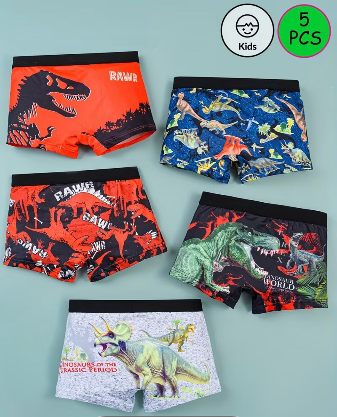 5-Pack children’s cartoon boxers