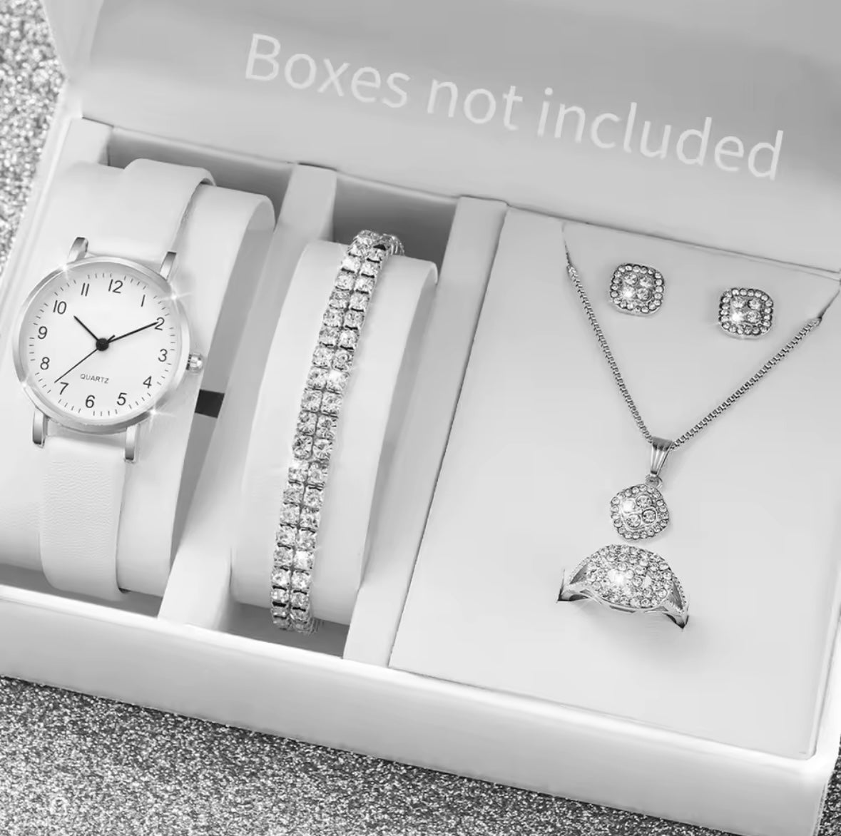 5/6pces Fashion Women’s Quartz Watch set
