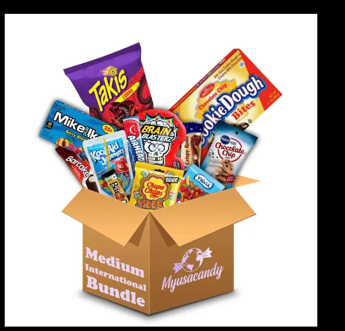 Box Of Sweets And Drinks