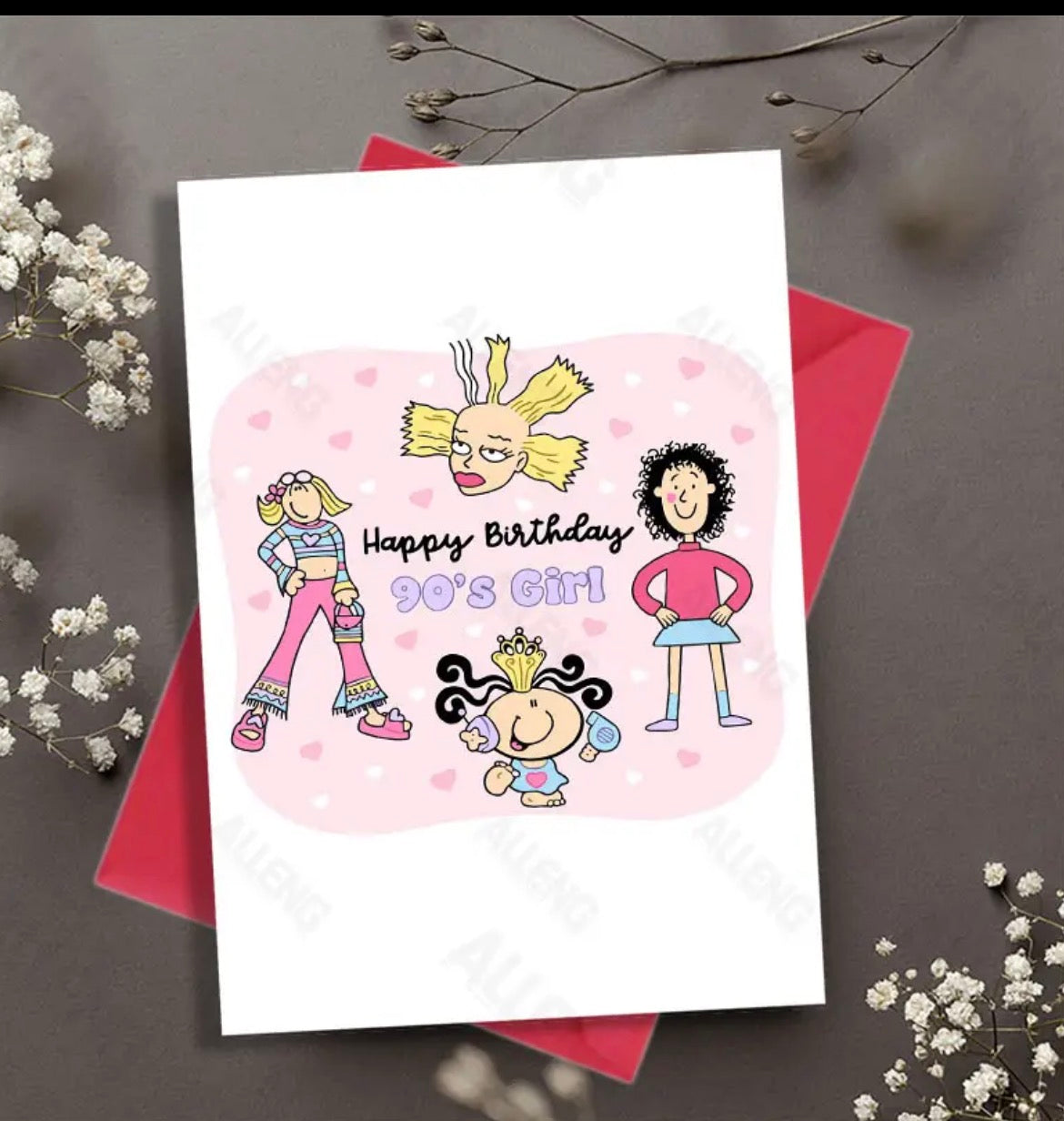 90s Girl Birthday Card