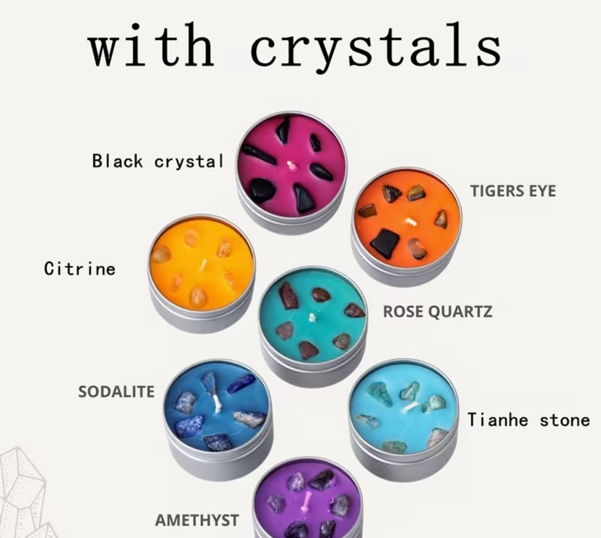 7 Scented coloured candle gift set