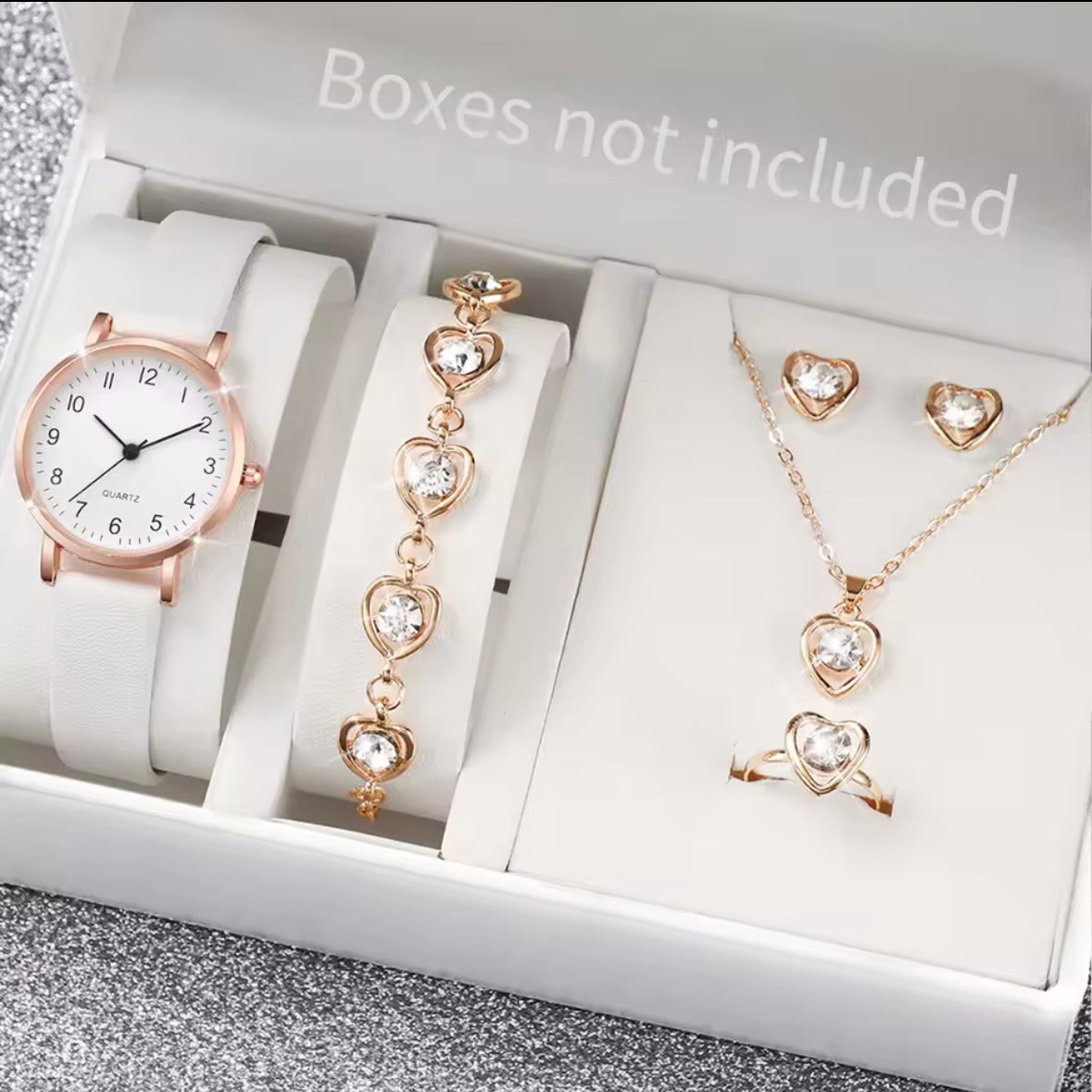 5/6pces Fashion Women’s Quartz Watch set