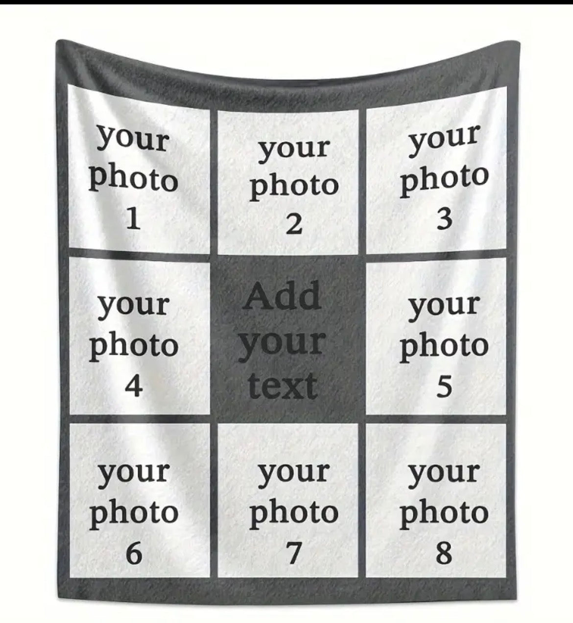 Personiled Photo & Text Blanket
