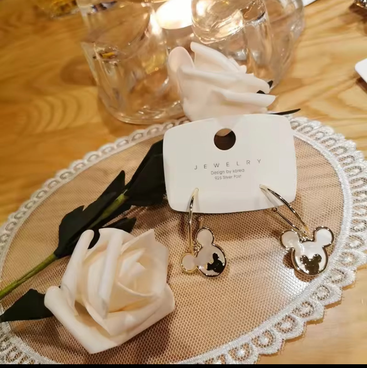 Mouse Hoop Earings
