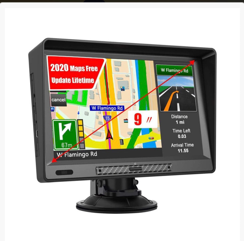9 Inch Touch Screen GPS Navigator Navigation for Cars and Trucks with Visor and Bluetooth