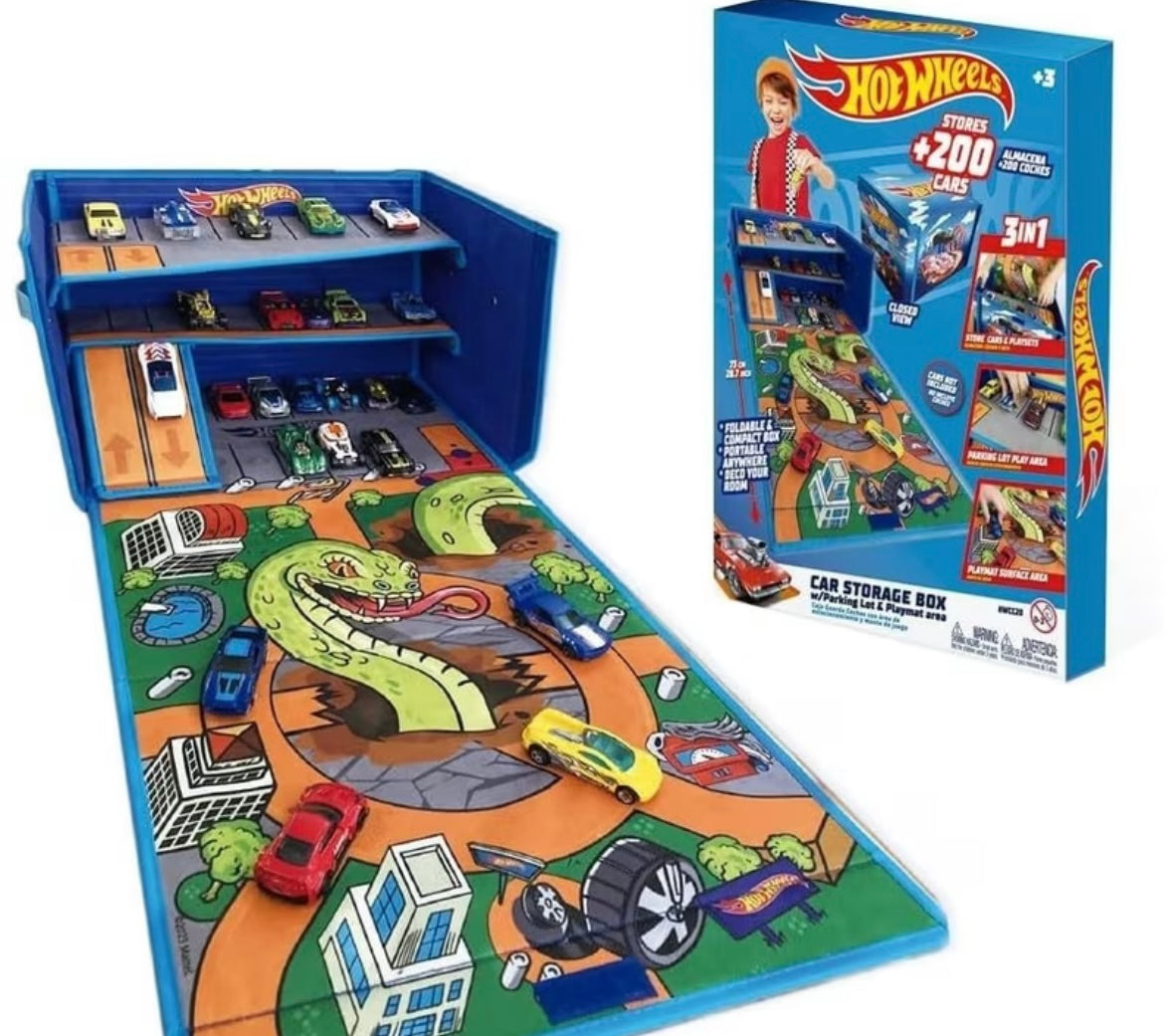 Hot Wheels Cars Case Garage Box Playmat