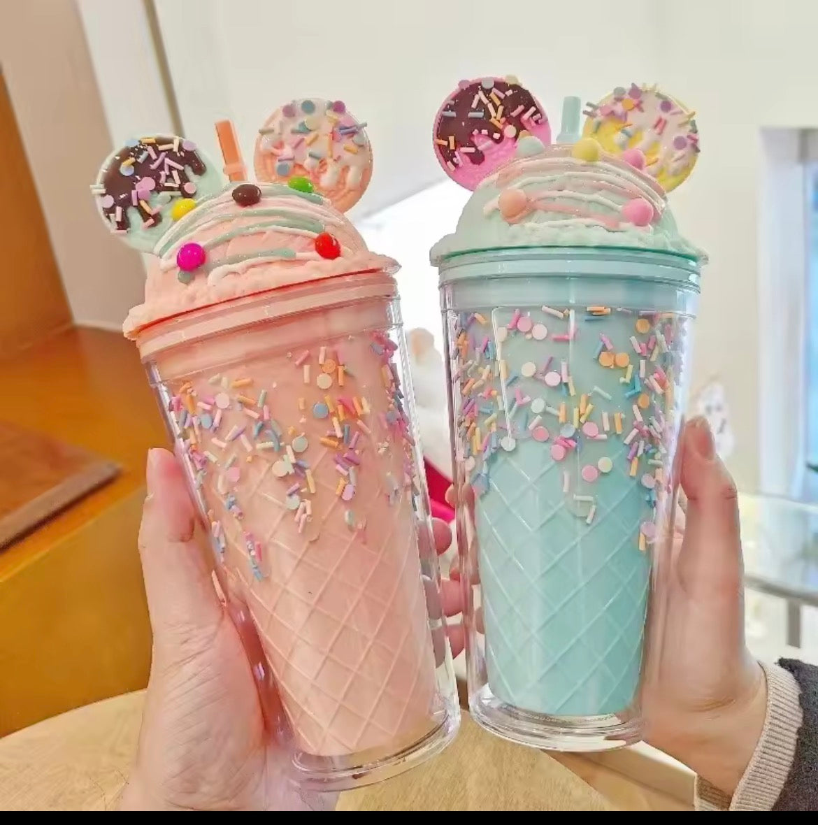 Mouse Cup With Straw