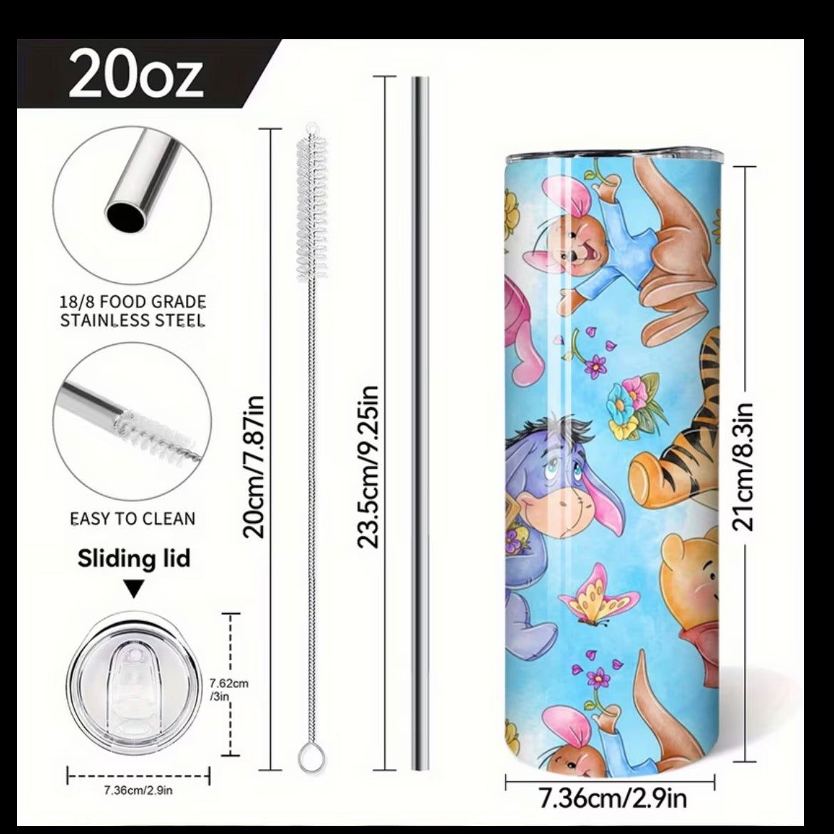 20oz Pooh Tumbler