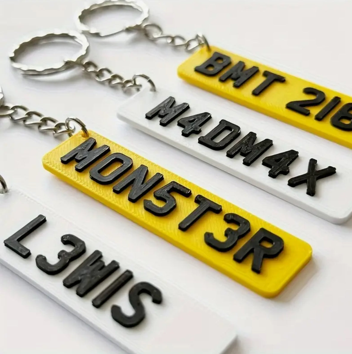 Personalised Reg Keyring