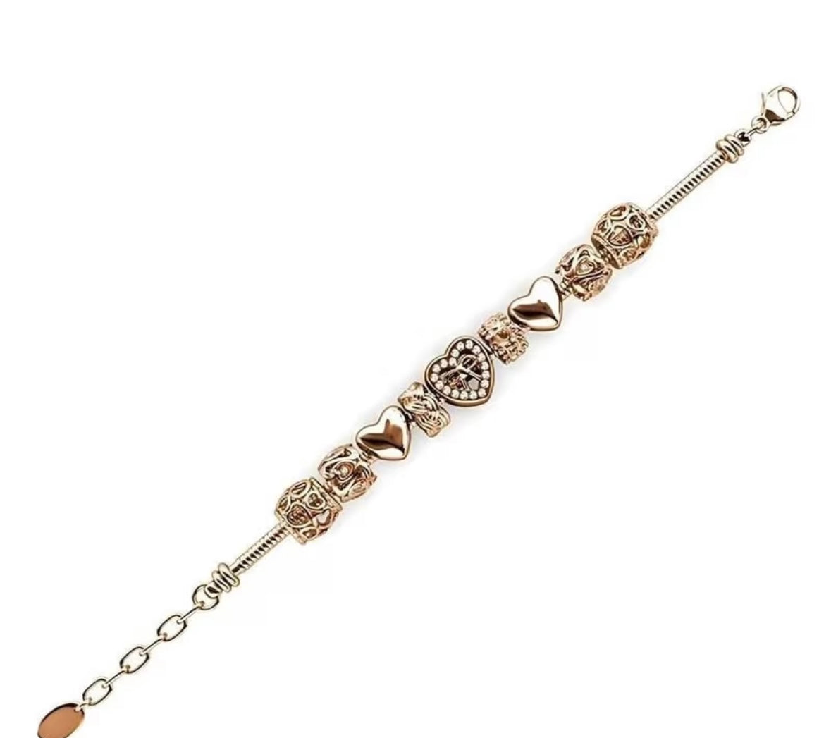 Women’s heart charm bracelet