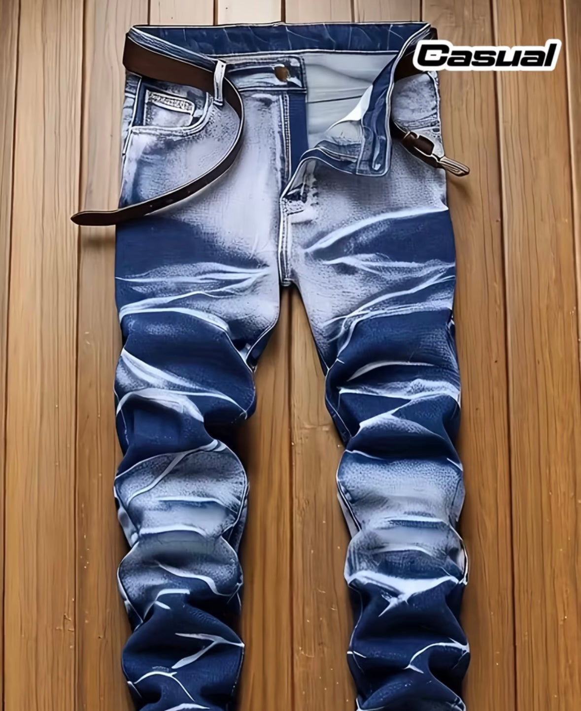 Men’s elastic comfort casual street jeans