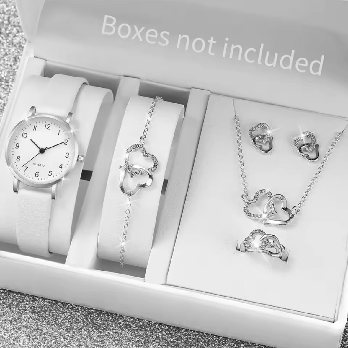 5/6pces Fashion Women’s Quartz Watch set