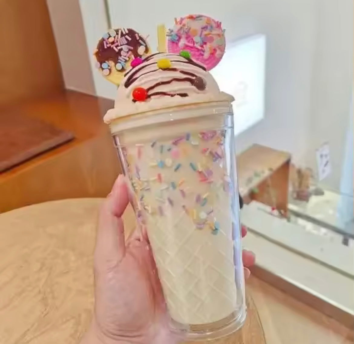 Mouse Cup With Straw