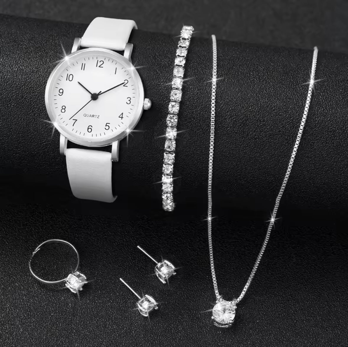 5/6pces Fashion Women’s Quartz Watch set