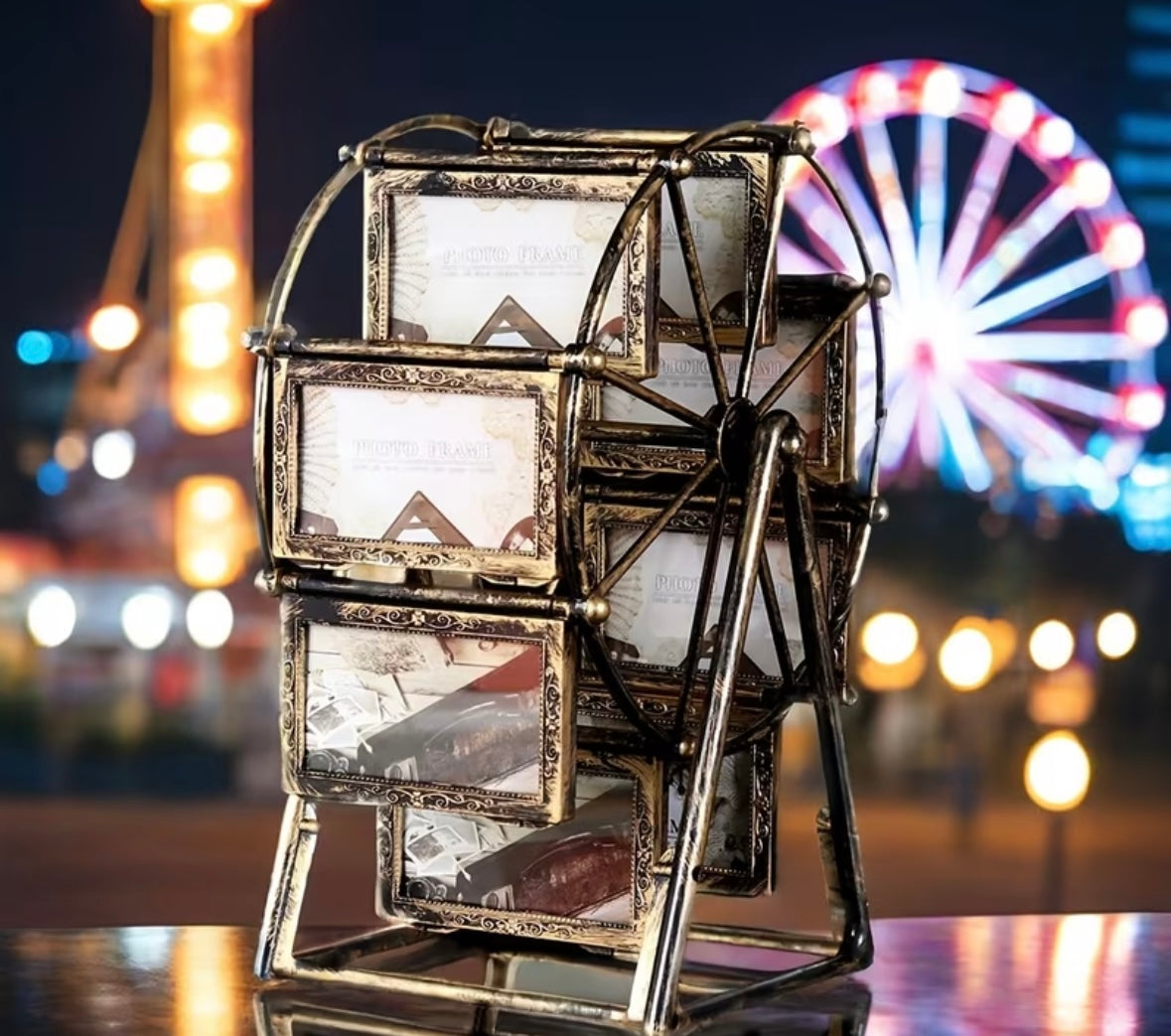 Vintage Rotating Ferris Wheel Photo Frame