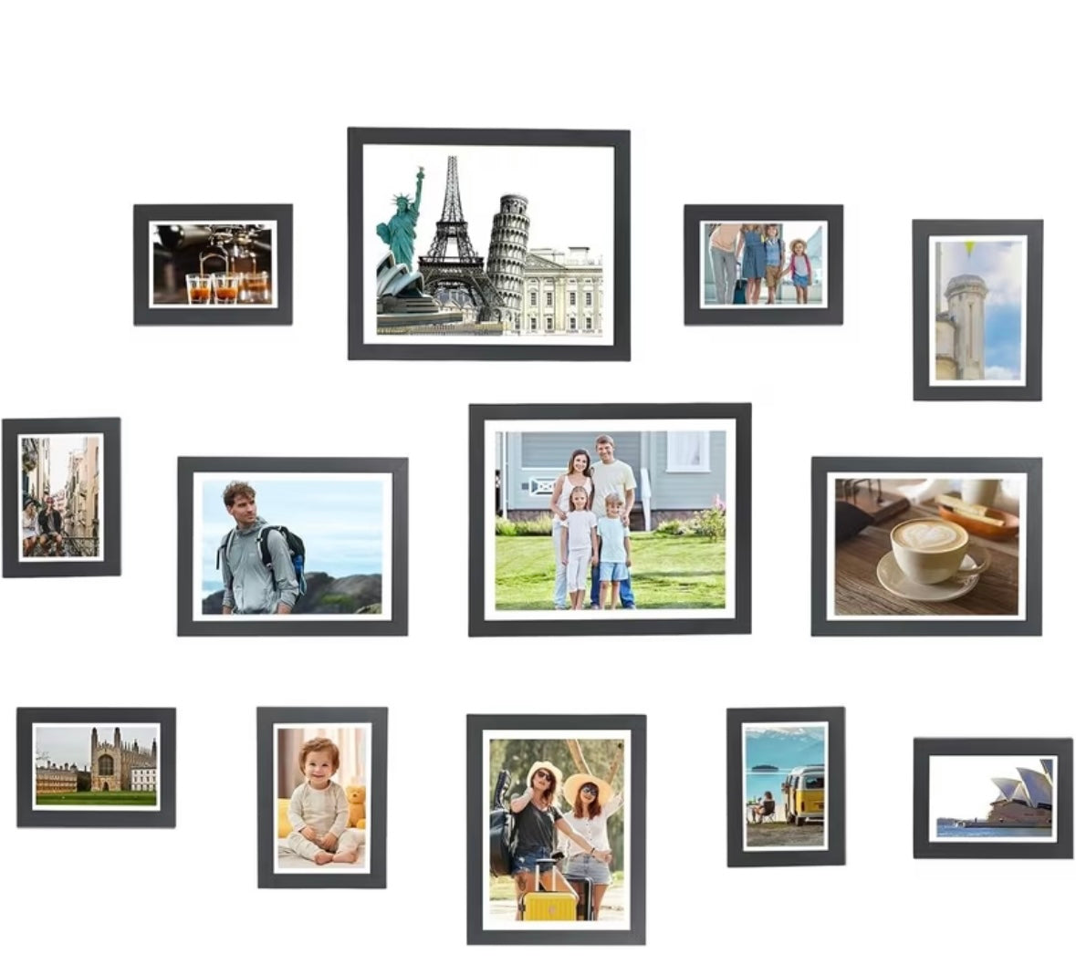 13pcs Wooden Photo Frame Set