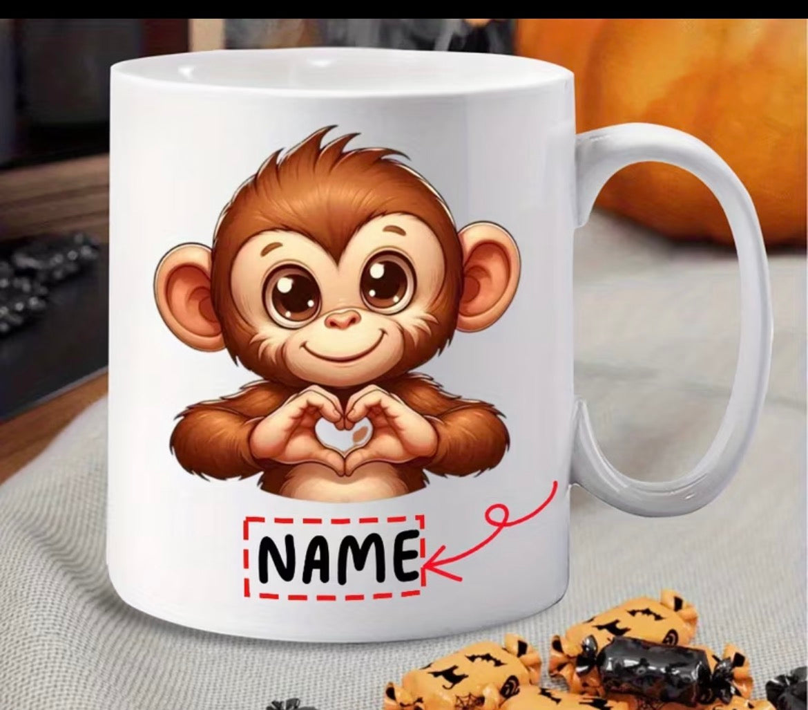 Personiled Monkey Mug
