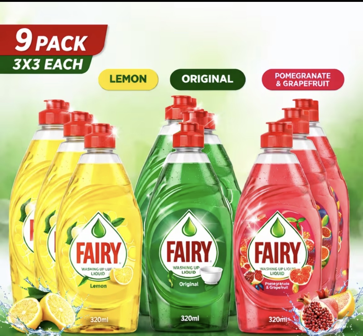 9 Pack Washing Up Liquid