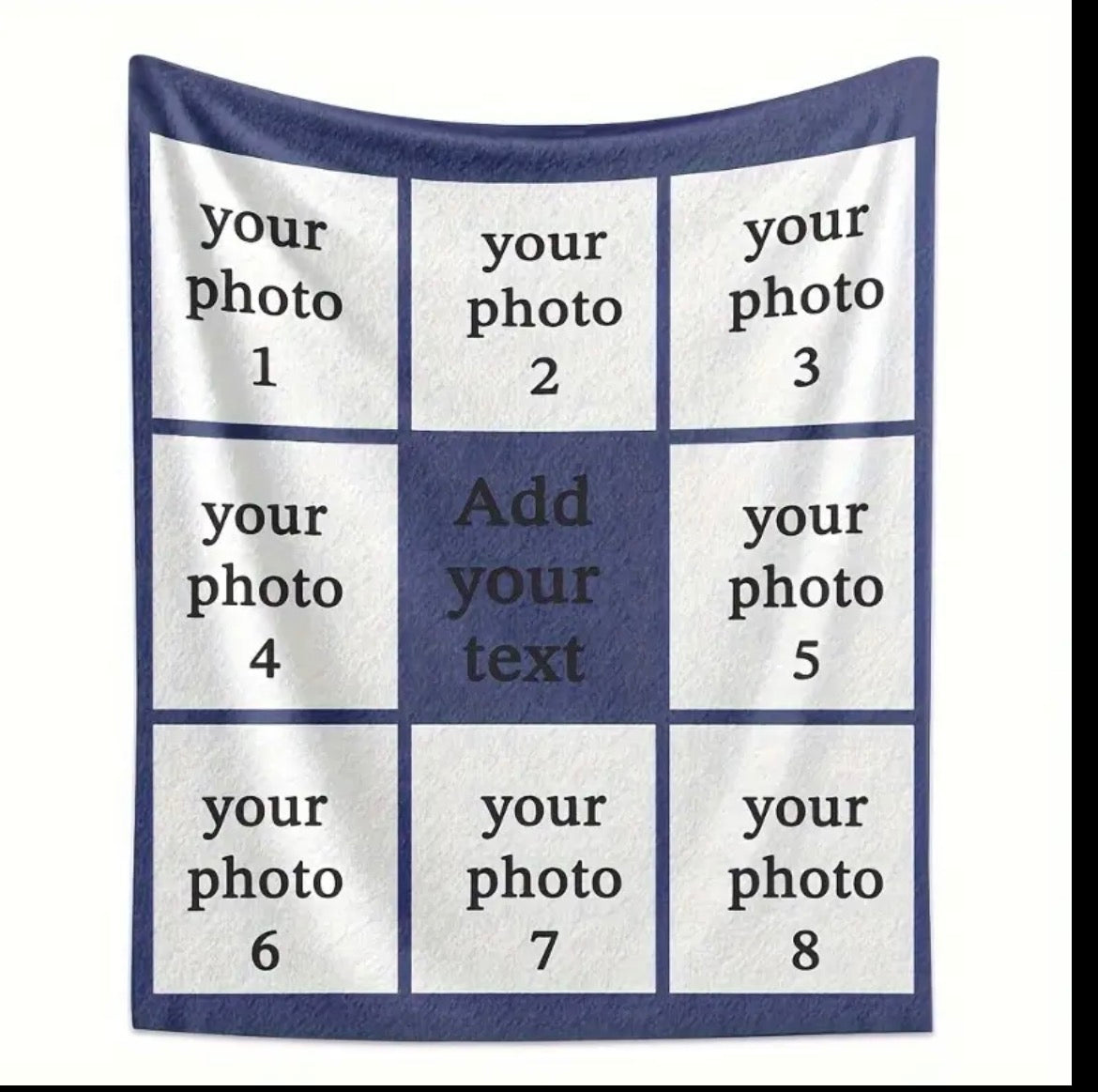 Personiled Photo & Text Blanket