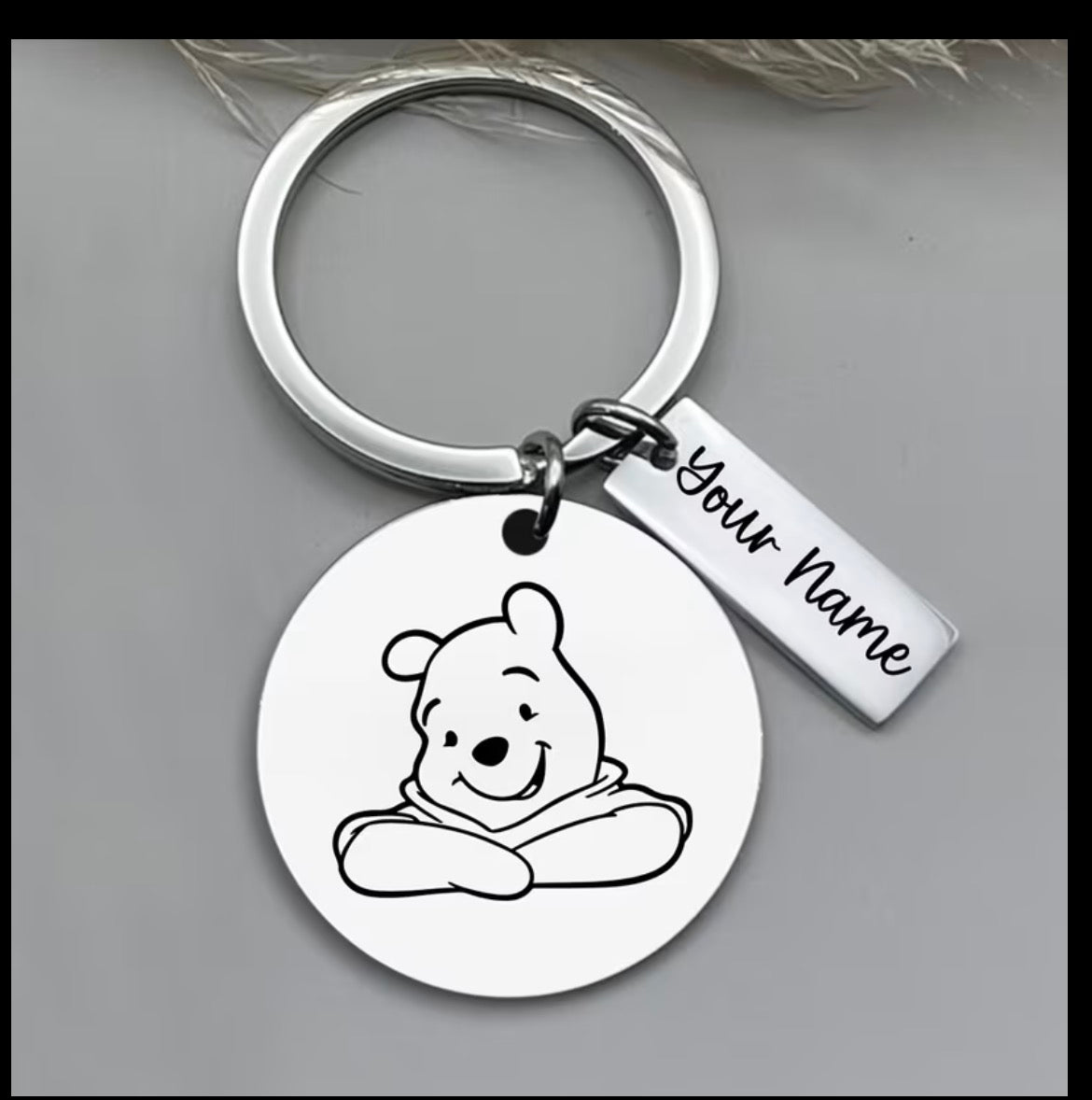 Personalised  Pooh Keyring