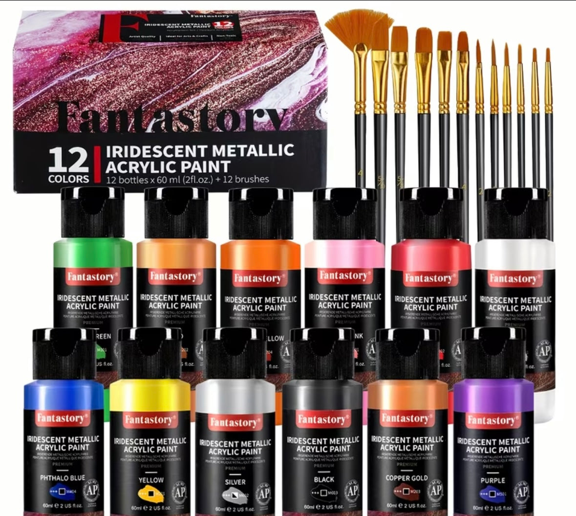 Fantastory Metallic Iridescent Acrylic Paint