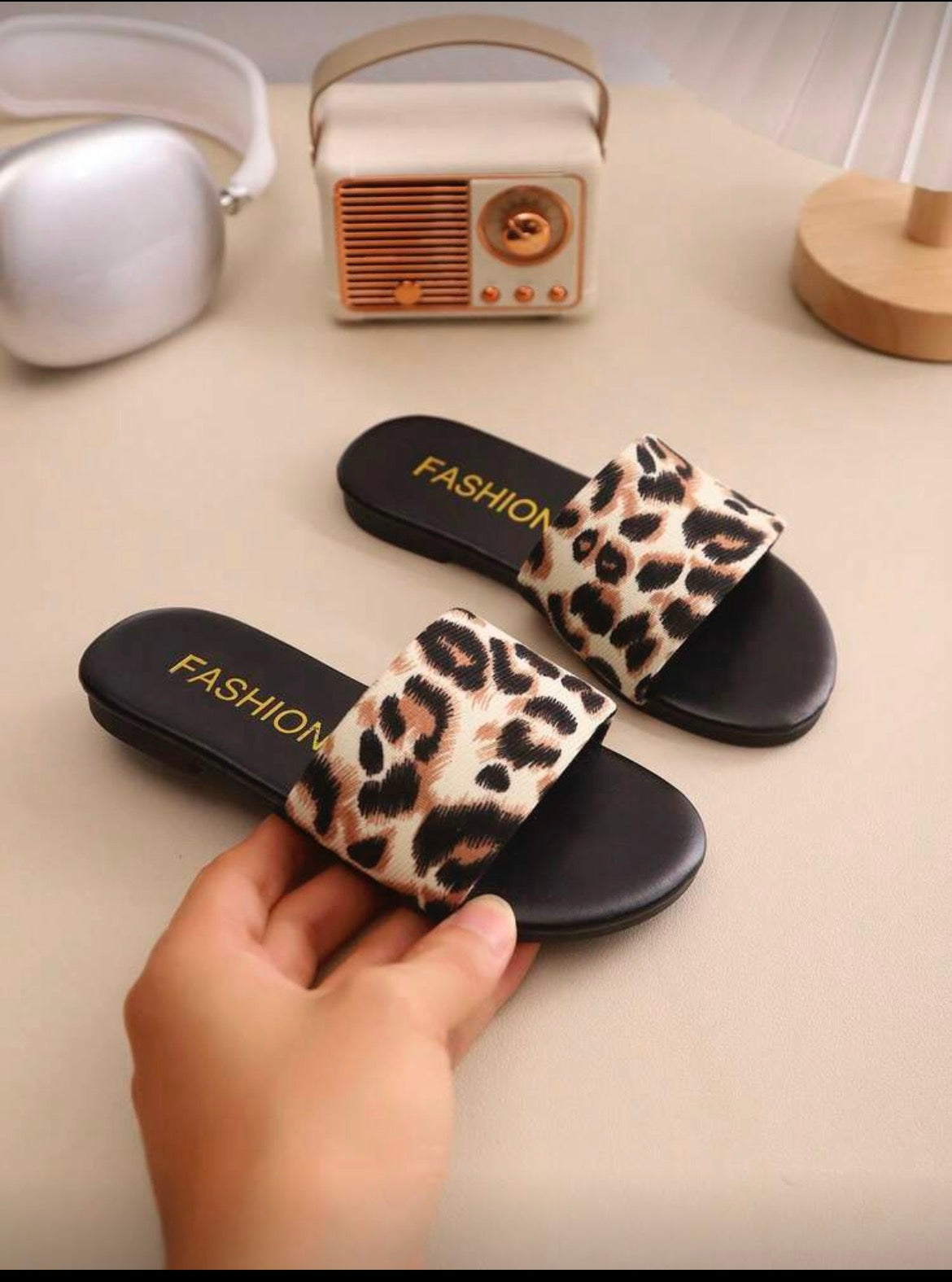 Girls Lepord Print Sandles