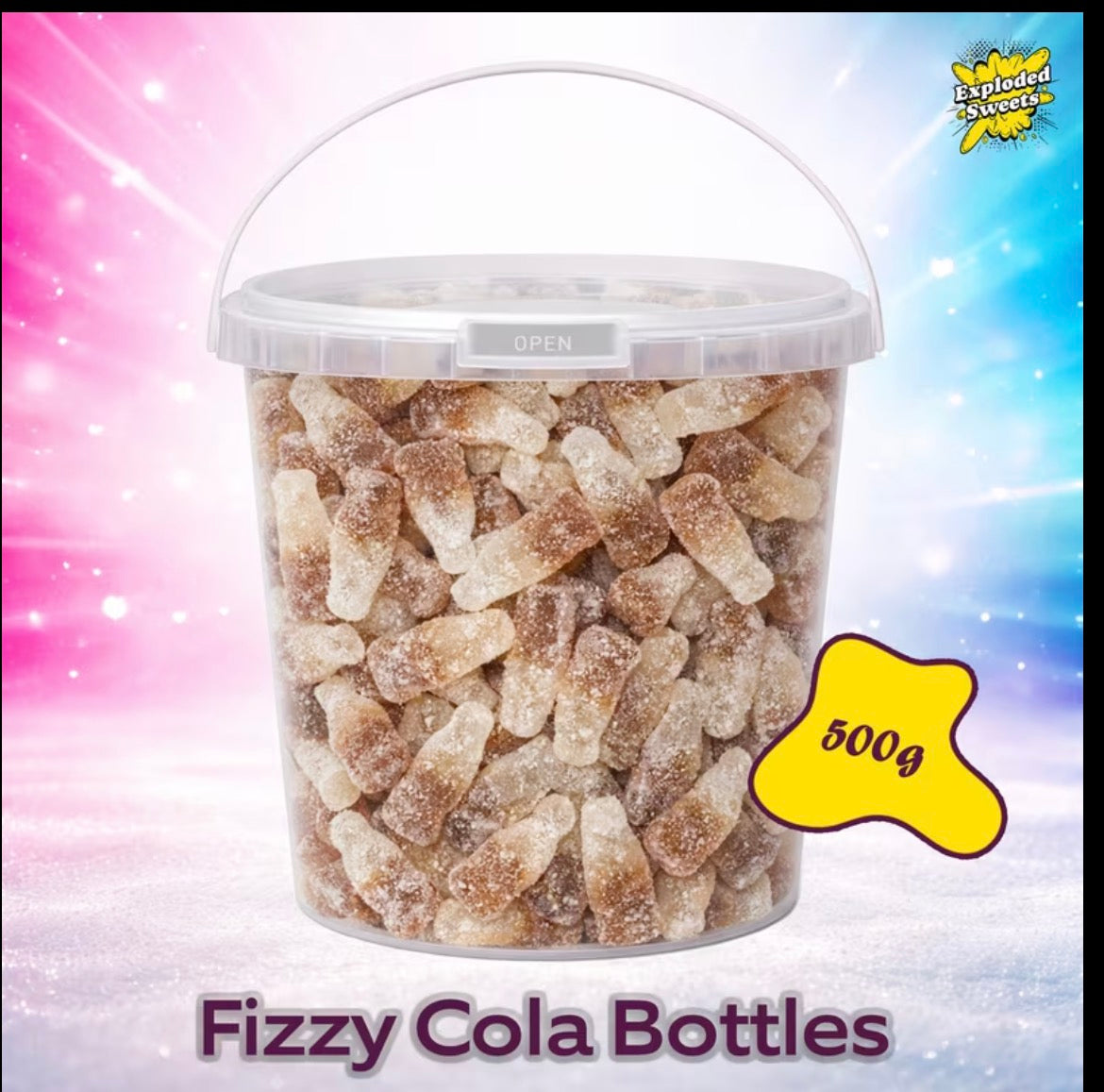 Tub Fizzy Cola Bottle Sweets