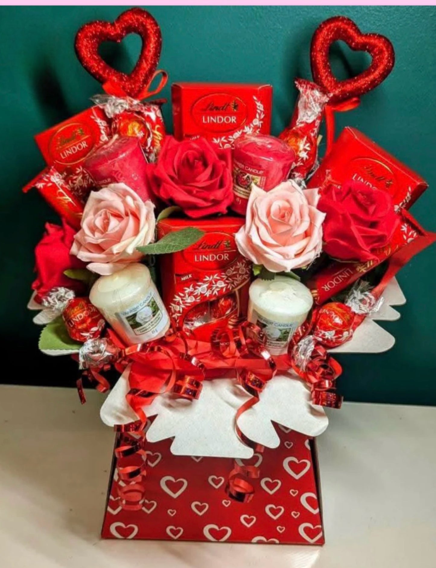 Lindt Chocolate & Candle Bouquet
