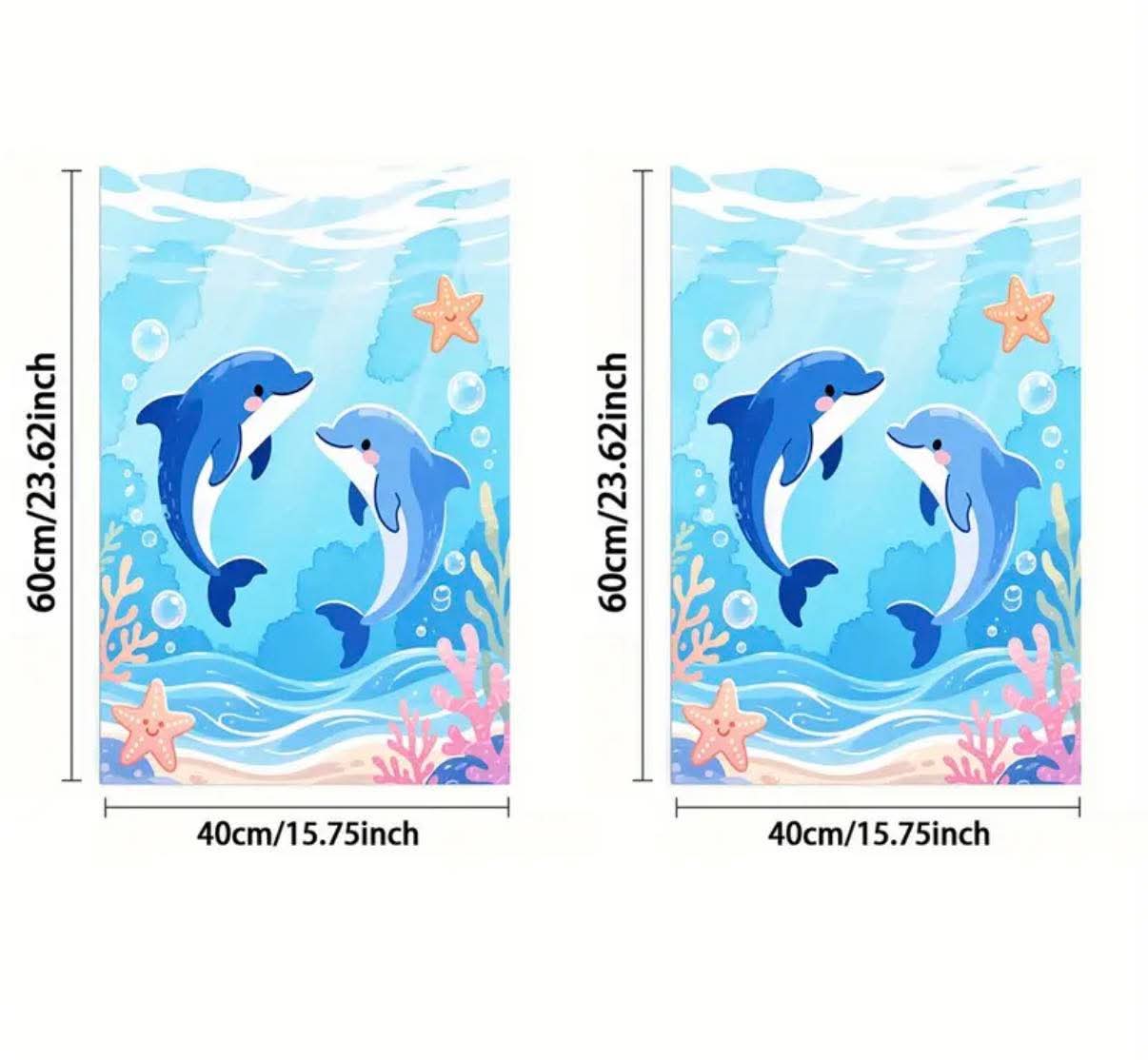 2PC Dolphin Hand Towel