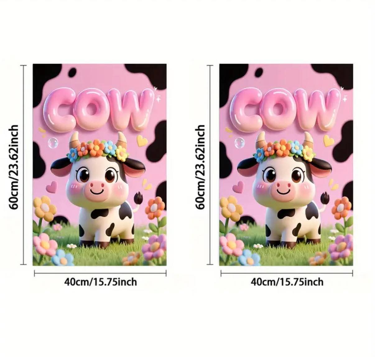 2PC Cow Hand Towel