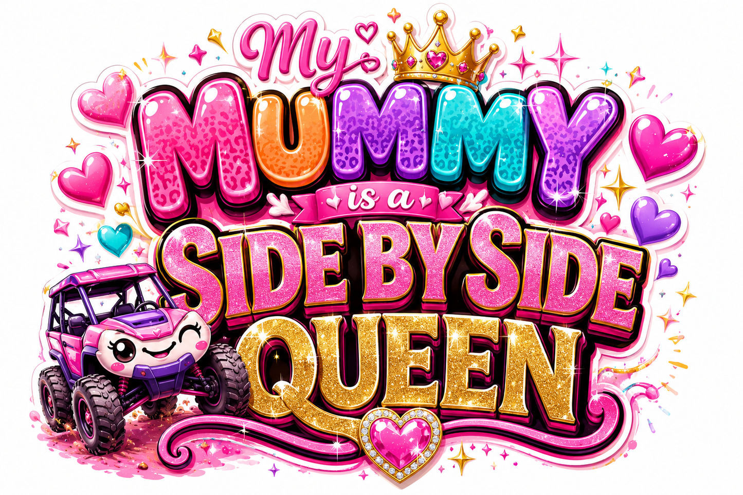 My Mummy Is Side By Side Queen Bottle