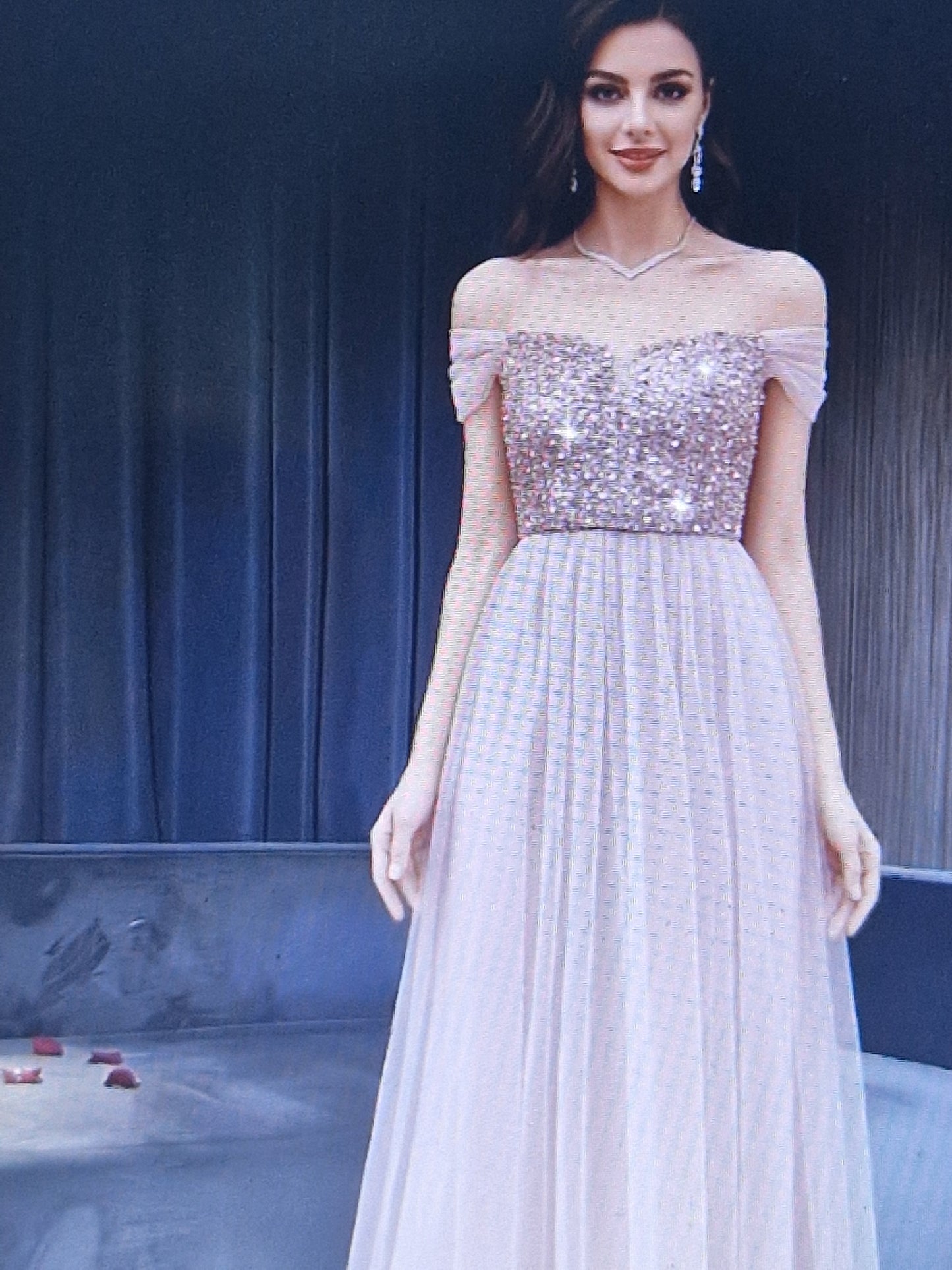 Woman's sequin mesh dress