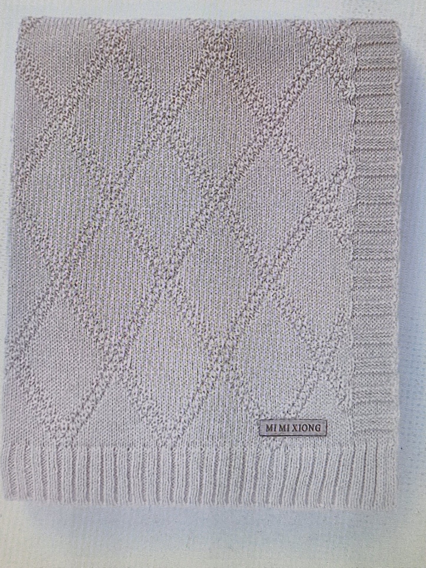 Children's rhombus knitted blanket