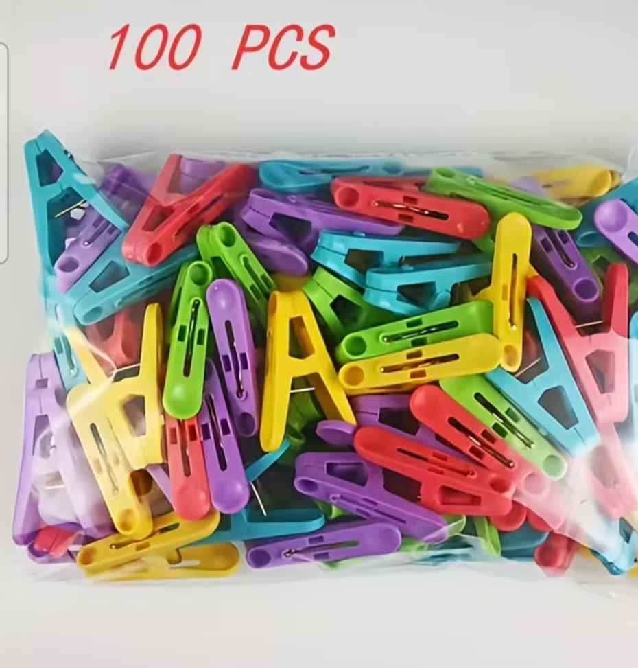 100pc clothes pegs