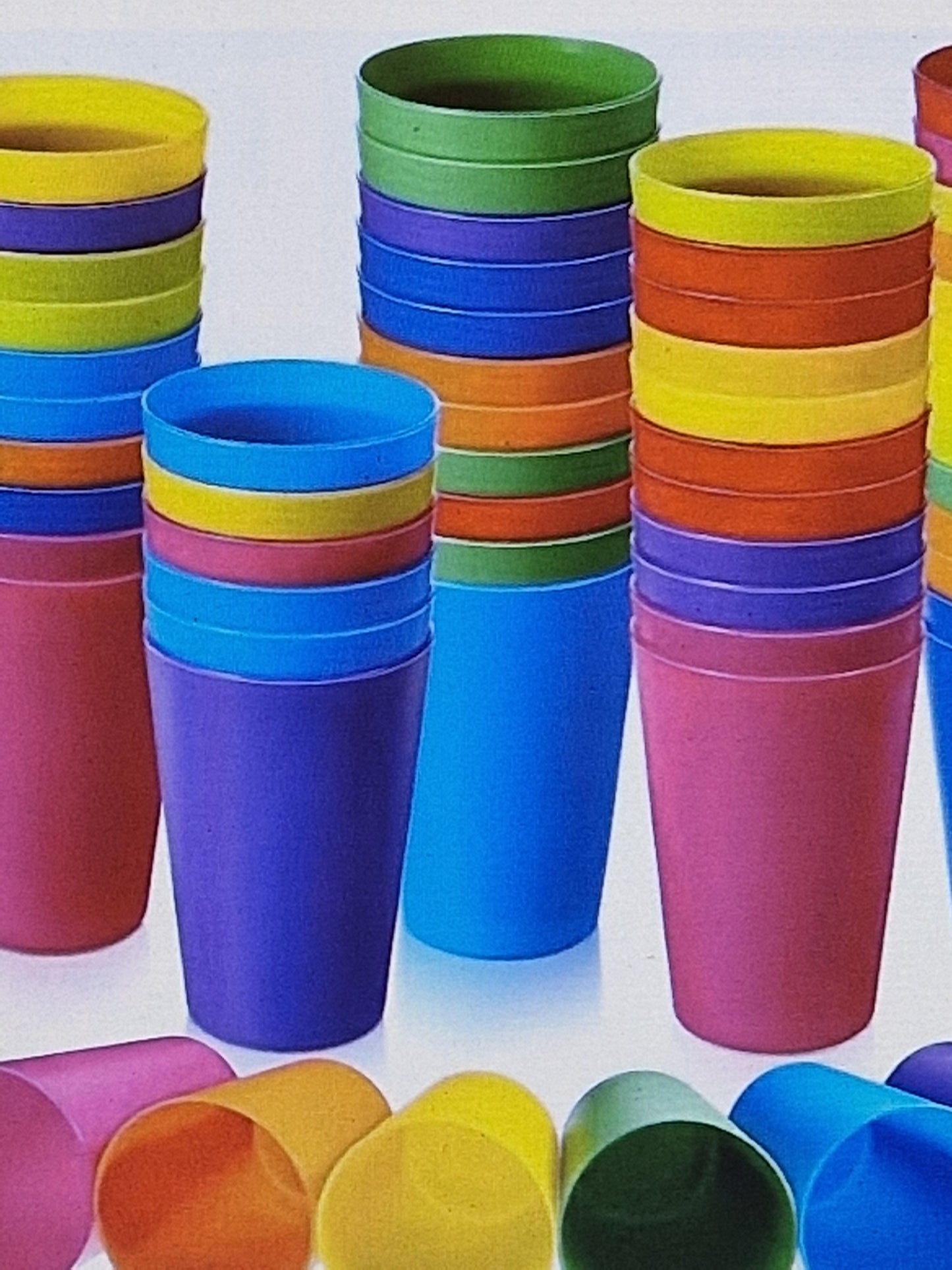 Collection reusable plastic cups