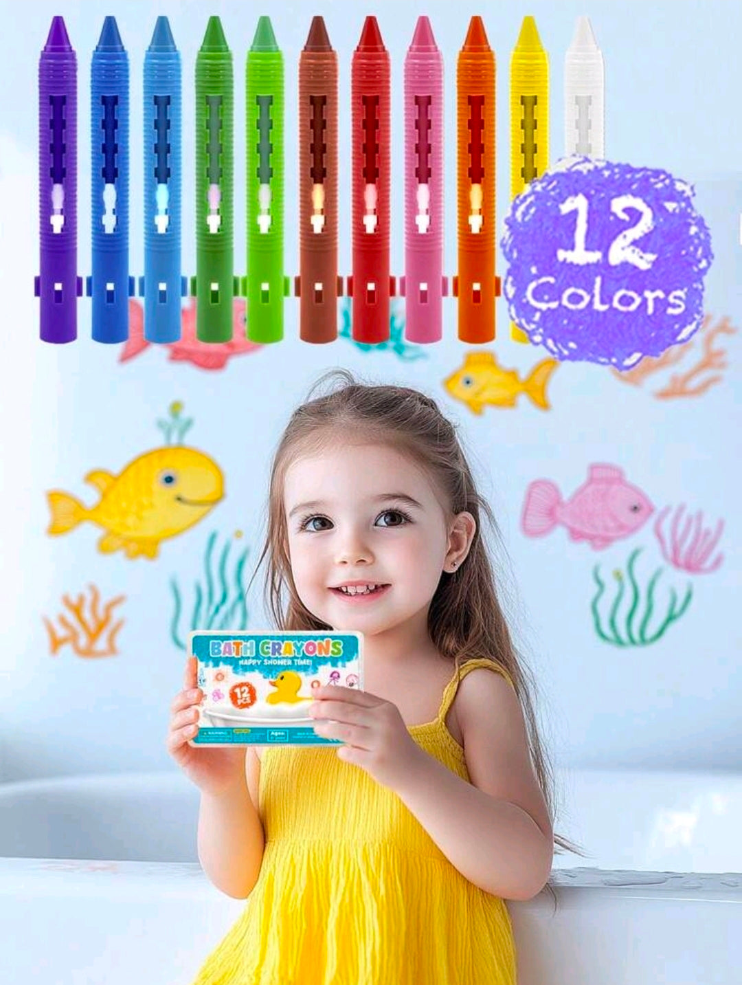 12pk bath crayons