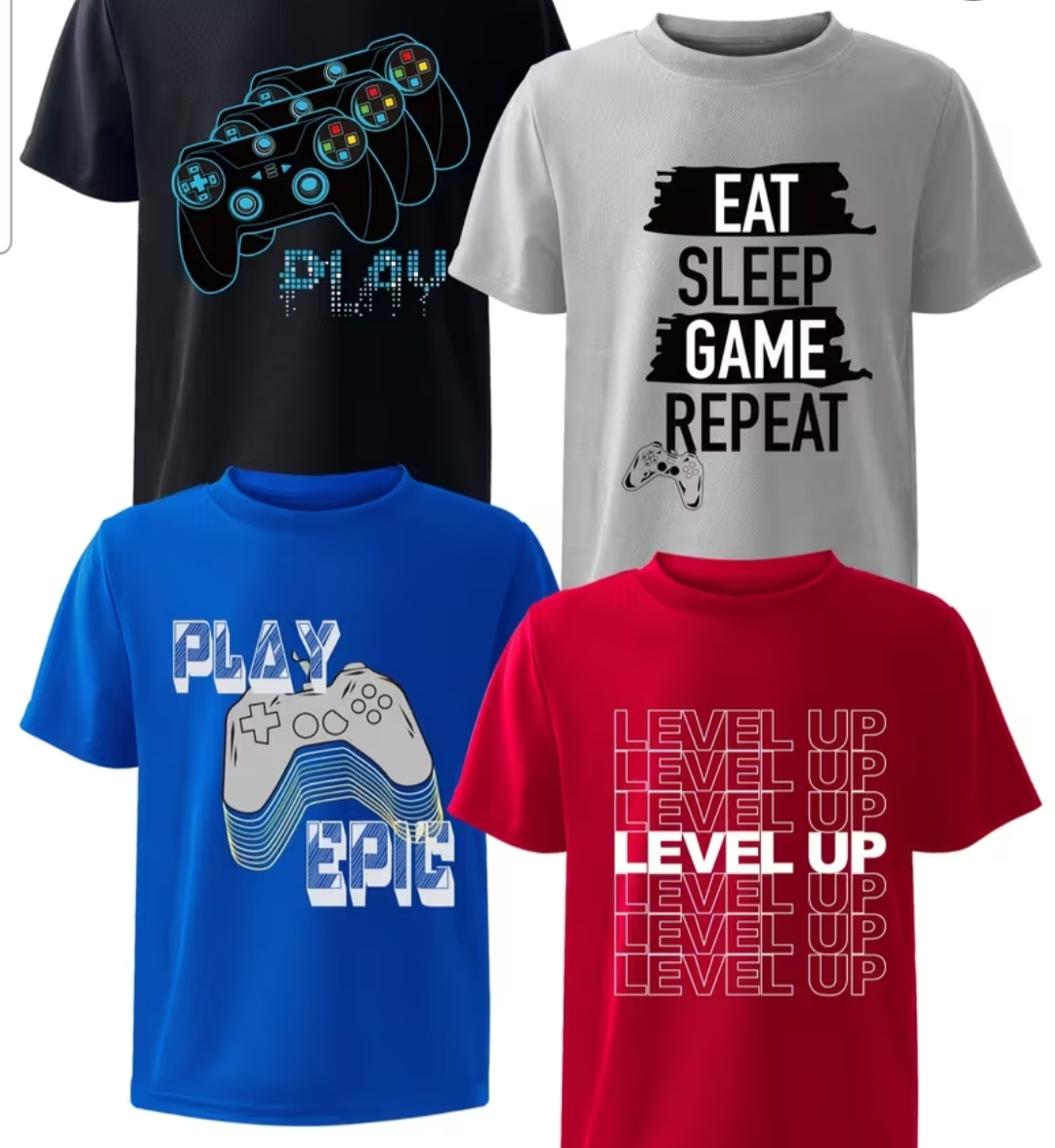 Gaming t shirt pack 4