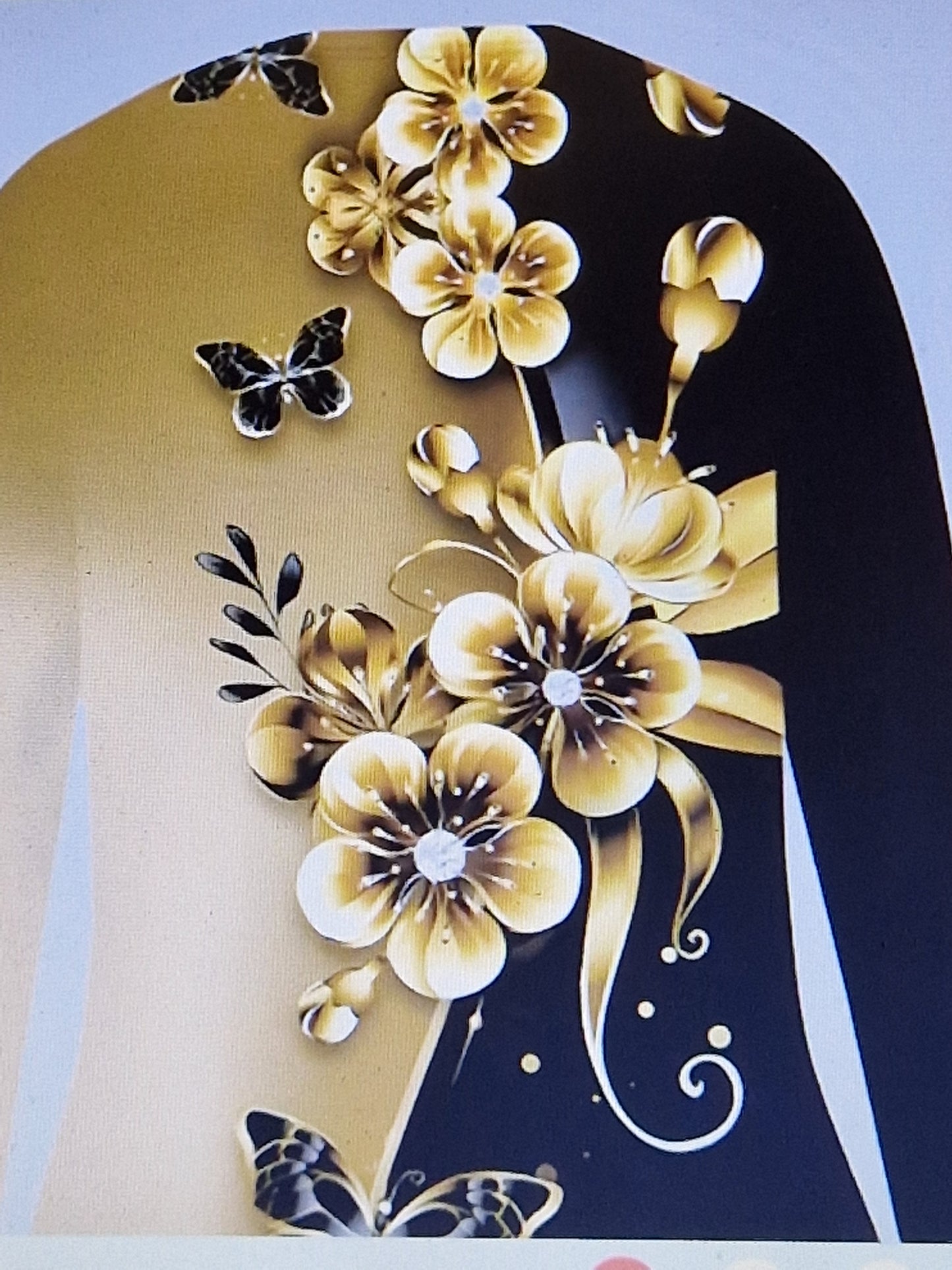 Ladies golden floral set