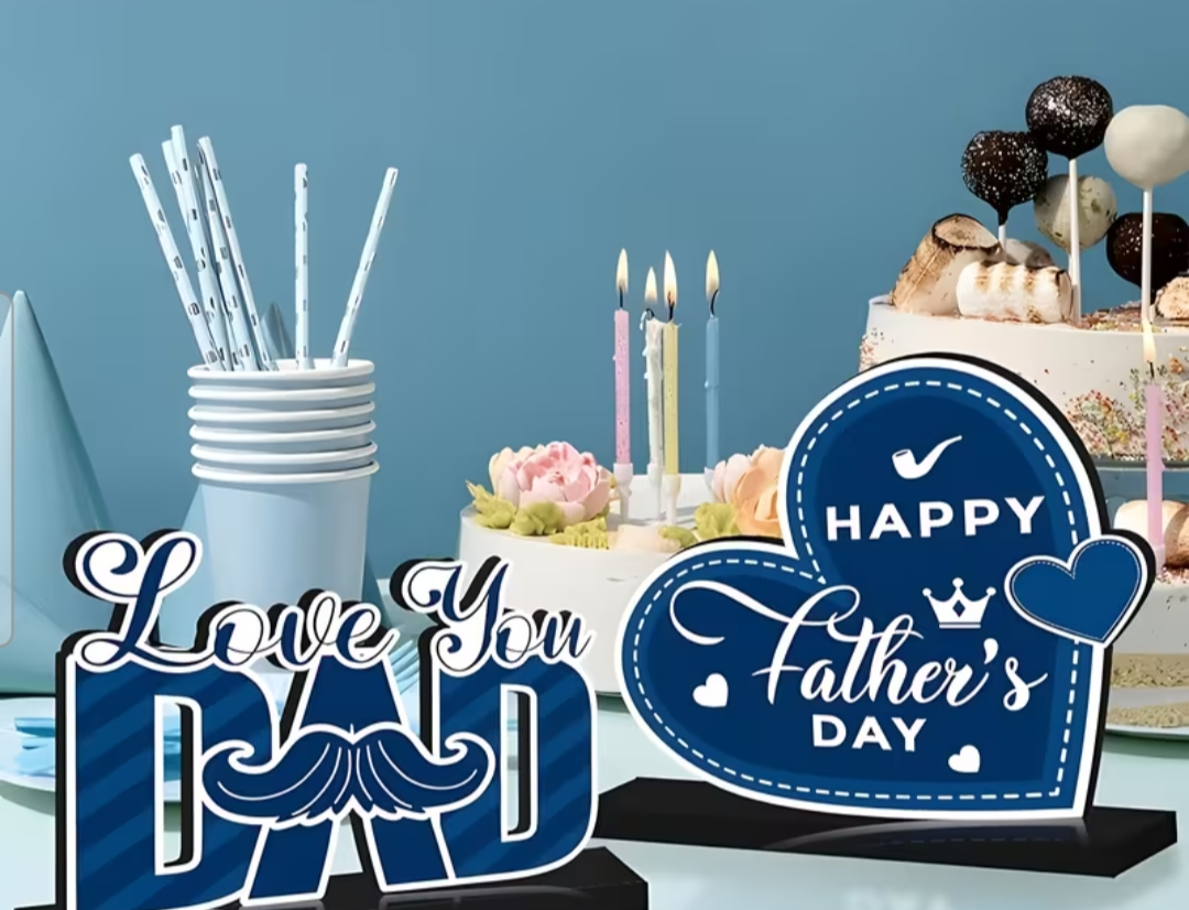 Dad's table decor
