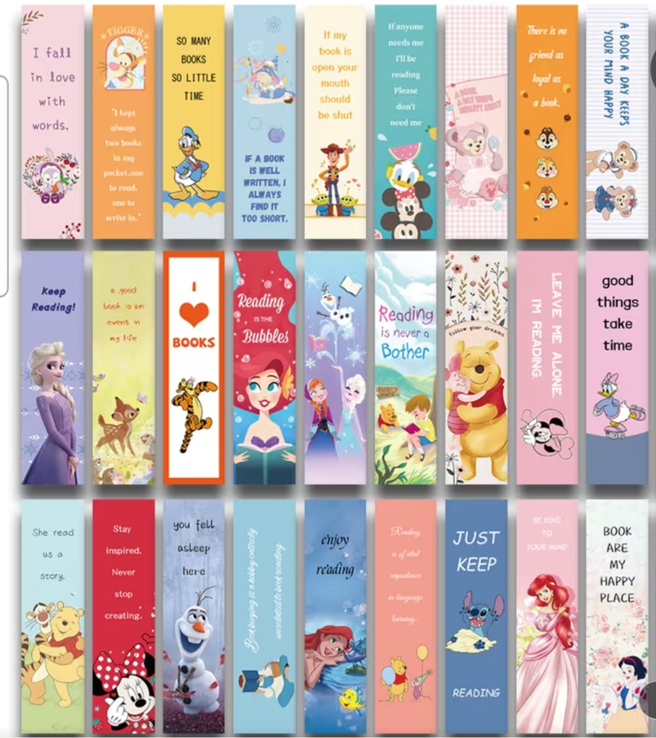 30pc Disney bookmarks
