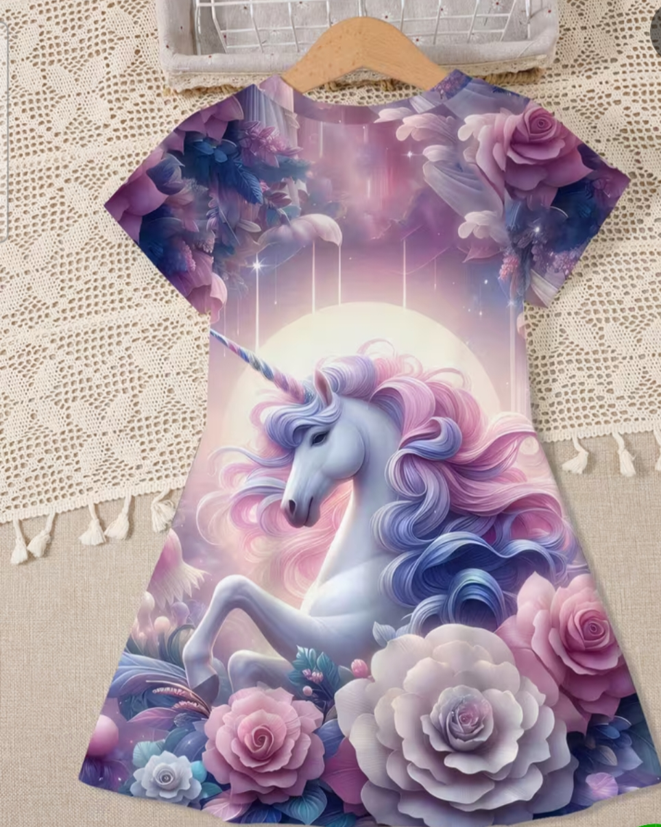Girls unicorn dress