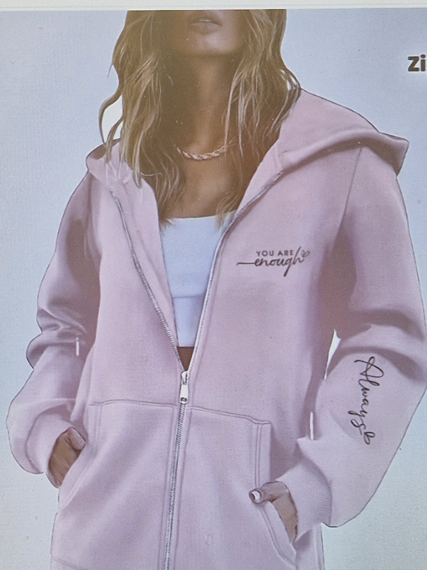 Women's zip up hoodie