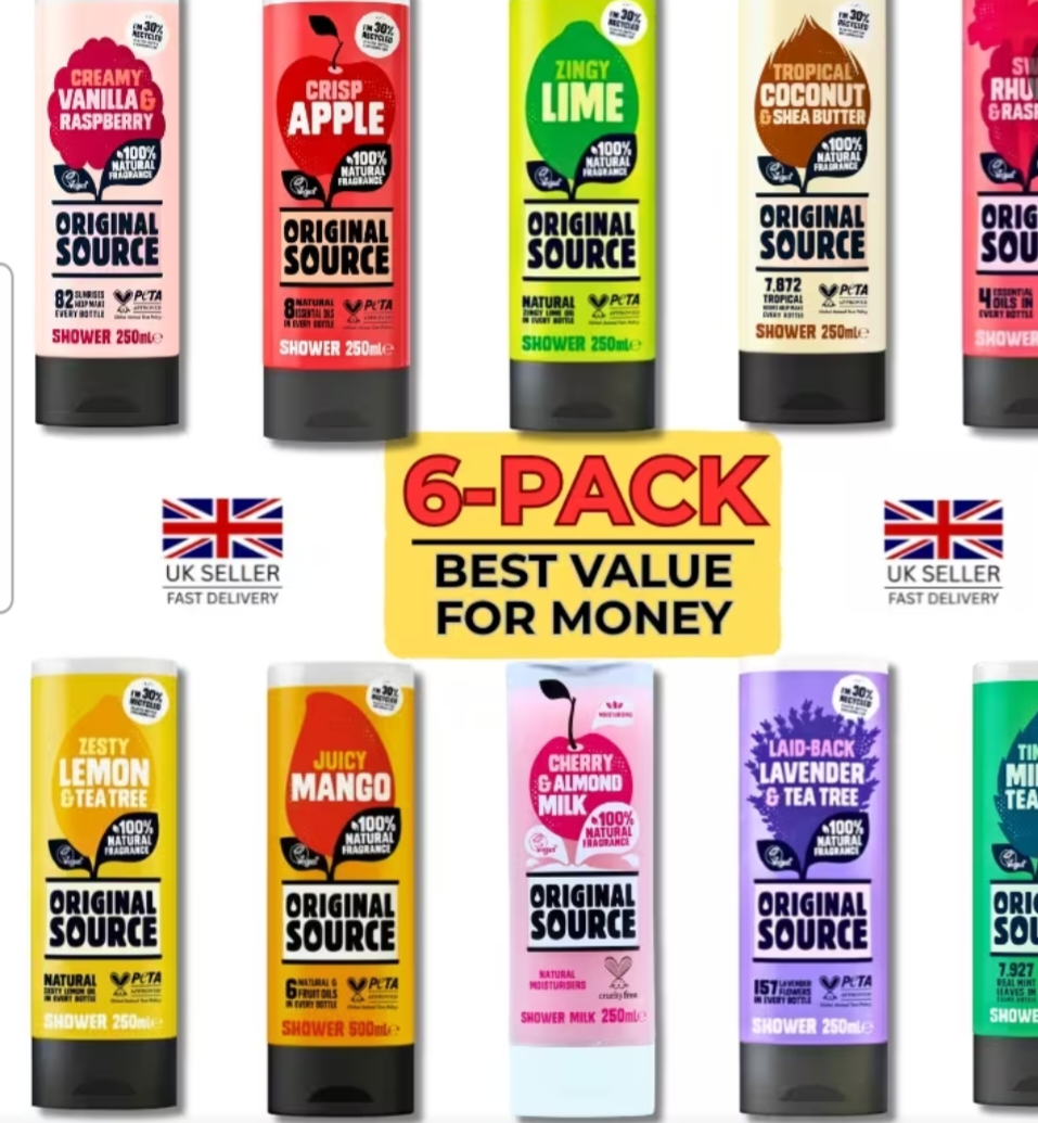6 pack shower gel