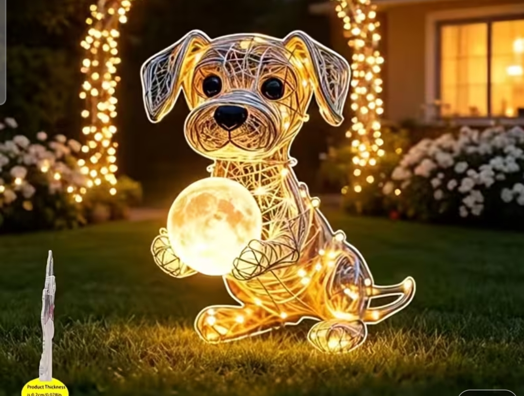 Outdoor dog ornament