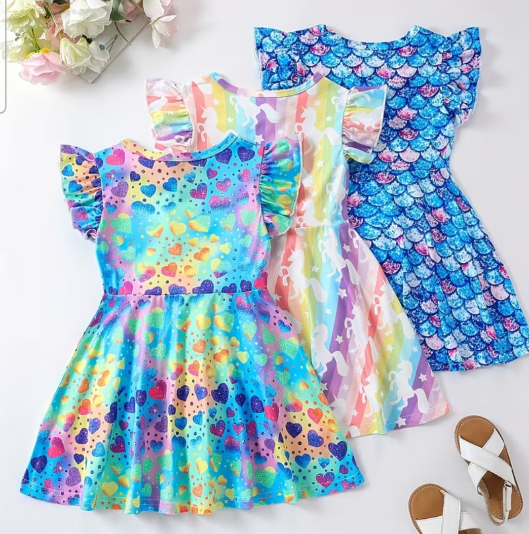 Girls three peice dresses